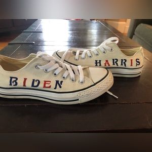 Converse All Star Chuck Taylor Low Top Men 5 Women 7 Biden/Harris Customs